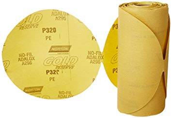 Nor/AM Auto Body Parts - Norton Gold Reserve P320 Grit Sandpaper Qty 10 Discs