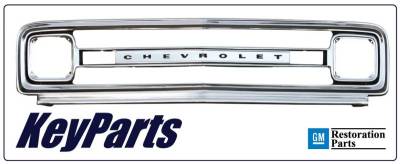 KP - 69-'70 CHEVROLET/GMC PICKUP, BLAZER, AND SUBURBAN GM LICENSED EMBOSSED GRILLE FRAME