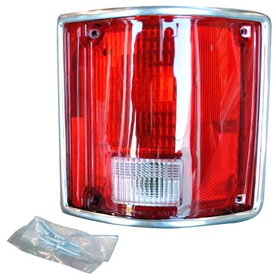 KP - 78-'91 BLAZER & JIMMY TAIL LIGHT ASSEMBLY WITH CHROME TRIM, PASSENGER'S SIDE