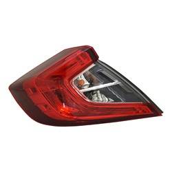 LKQ - 2016-2021 Honda Civic Driver's Outer Tail Light Assembly