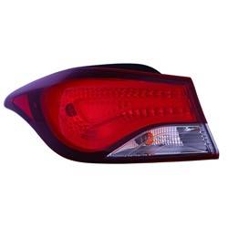 LKQ - 2014-2016 Hyundai Elantra Passenger's Outer Tail Light Assembly