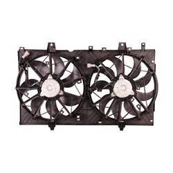 LKQ - '14-'20 Nissan Rogue Radiator And Condenser Fan Assembly With Two Fans Side By Side