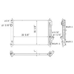LKQ - '09-'11 Chevrolet Aveo, '09-'11 Chevrolet Aveo5, '09 Pontiac G3, '09 Pontiac G3 Wave Radiator