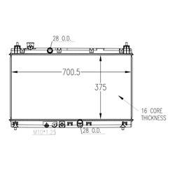 LKQ - '15-'20 Honda Fit Radiator
