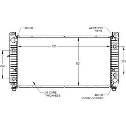 LKQ - '03-'06 Chevrolet Silverado 2500 HD, '03-'06 Chevrolet Silverado 3500, '03-'06 Chevrolet Suburban 2500, '03-'06 GMC Sierra 2500 HD, '03-'06 GMC Sierra 3500, '03-'06 GMC Yukon XL 2500 Radiator