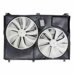 LKQ - '14-'19 Toyota Highlander Radiator And Condenser Fan Assembly With Two Fans Side By Side With Module