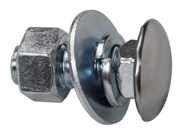 47-'87 "LOW DOME" BUMPER BOLT WITH POLISHED STAINLESS STEEL CAP