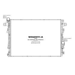 '11-'16 Ford F-250 Super Duty, '11-'16 Ford F-350 Super Duty, '11-'16 Ford F-450 Super Duty, '11-'16 Ford F-550 Super Duty Primary Engine Cooling Radiator For Models With 6.7l V8 Turbodiesel Plastic And Aluminum