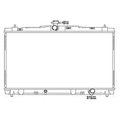 '12-'17 Toyota Camry Radiator For Models With 2.5 Liter L4