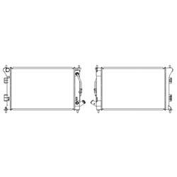 '11-'13 Hyundai Elantra, '13 Hyundai Elantra Coupe, '13-'15 Hyundai Elantra GT, '14 Kia Forte, '14 Kia Forte Koup, '12-'13 Kia Soul Radiator