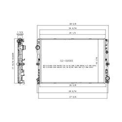 '15-'19 Mercedes C300, '16-'18 Mercedes C350e, '15 Mercedes C400, '17-'21 Mercedes C43 AMG, '16 Mercedes C450 AMG Radiator