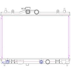 '07-'12 Nissan Versa Radiator For Models With Conventional 4-Speed Automatic Trans [Exc Cvt] Plastic And Aluminum